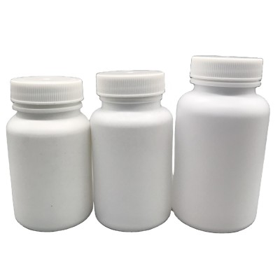 100ml or 120ml or 150ml HDPE  white bottles with  cap  for vitamin, powder, capsules