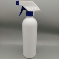 500ml white colour PE material plastic spray bottle with pump spray