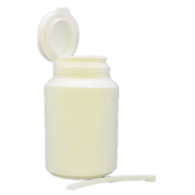 200ml round shape empty PE xylitol gum bottle with tear off cap