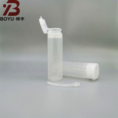 Custom PP Plastic 50ml Empty Chewing Gum Bottle With Tear Off Cap