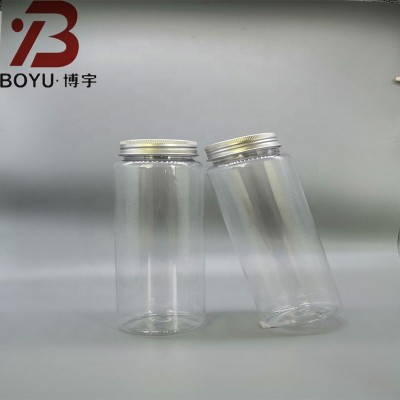 450ML PET plastic bottle  fruit tea bottle with silver cap