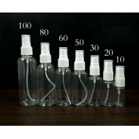 5ml 8ml 10ml 20ml 30ml 50ml 60ml 80ml 100ml Stock Plastic Spray Bottle Empty PET Bottle