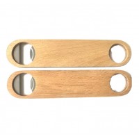 Good quality stainless steel with wood handle bottle opener