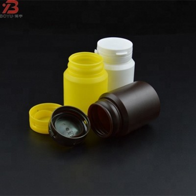 hot sale 100ml plastic candy bottles, PE bottle with tear off cap